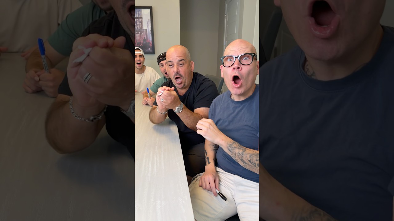 A group reaction during a Magic Crasher video